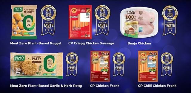 Benja chicken, CP sausage and Meat Zero products bring Thailand first Superior Taste Award 2022 by the prestigious International Institute of Taste